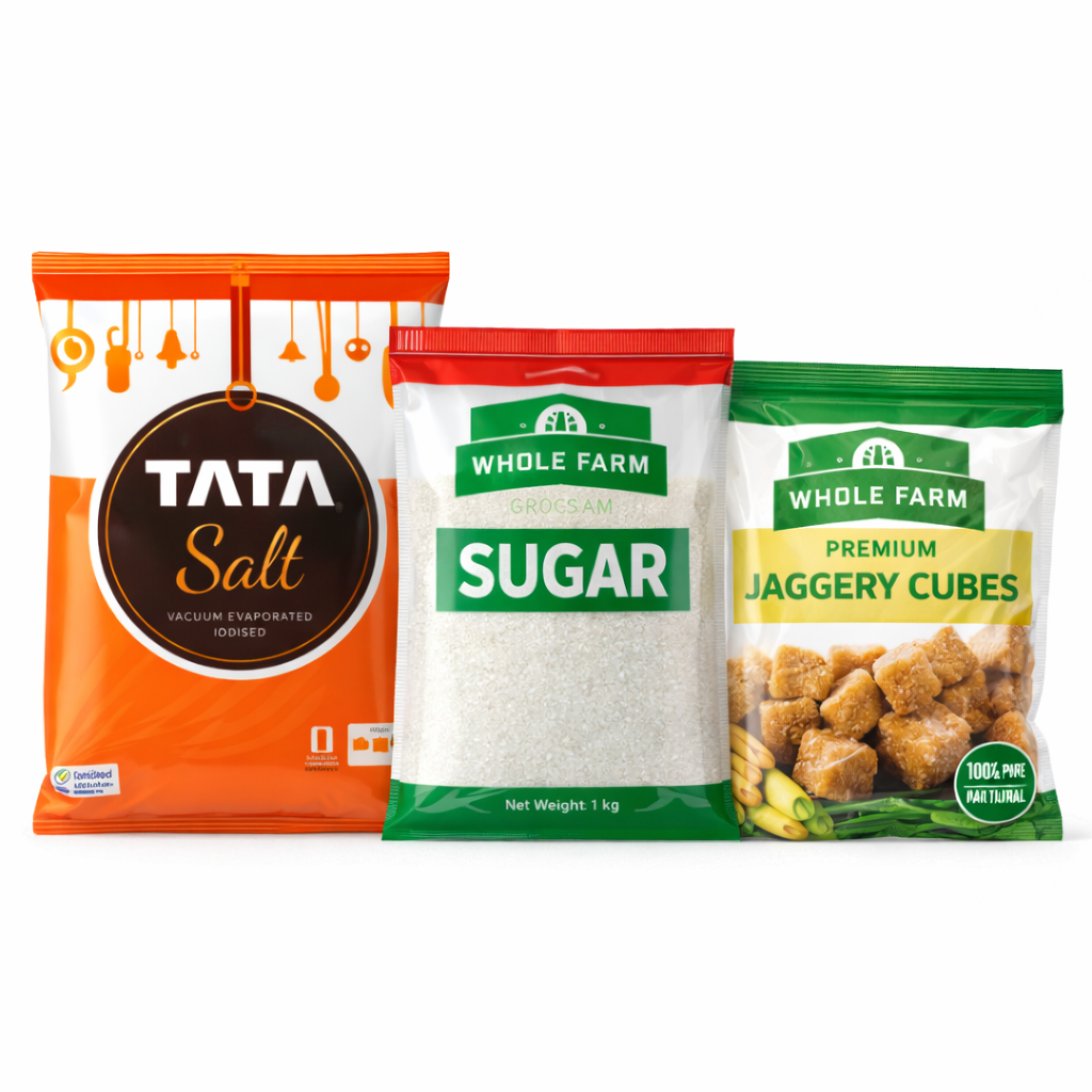 Salt, Sugar & Jaggery